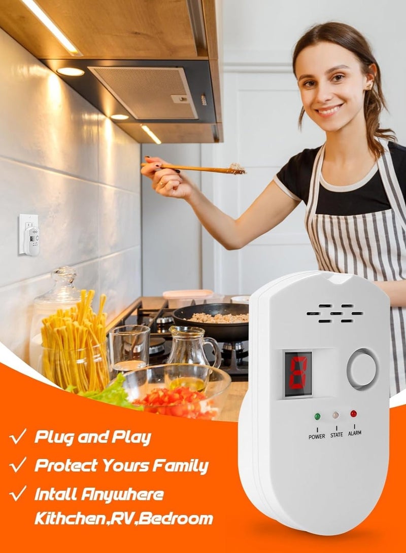 Barakah كاشف تسرب الغاز الطبيعي، إنذار غاز البروبان عالي الحساسية للاستخدام المنزلي والمطبخ والمركبات الترفيهية، يكشف عن غاز البترول المسال، الغاز الطبيعي المسال، الميثان، والغازات القابلة للاشتعال - Image 5