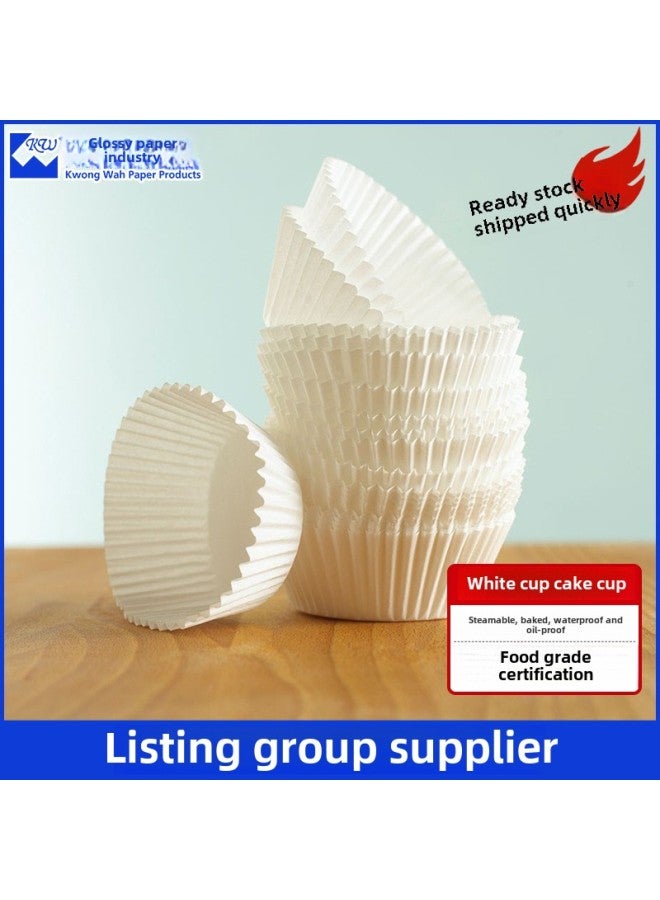 Direct Supply Cake Paper Cup Disposable Snow Mei Niang Paper Holder White Muffin Paper Cup Cake Cup Baking Paper Cup-Color:Red White Dot Round High 28 Bottom 49-1W - Image 1