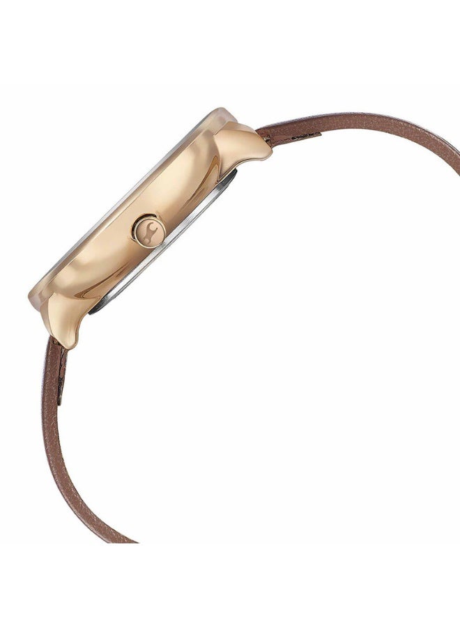 fastrack Stunners 8.0 Women’s Watch 6303WL01 – Rose Gold Dial, Brown Leather Strap, Quartz Movement - Image 4