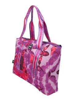 CUBS Double Face Tote Bag Multicolor Large Purple Plain & Tie Dye  - Image 5