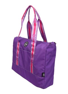 CUBS Double Face Tote Bag Multicolor Large Purple Plain & Tie Dye  - Image 2