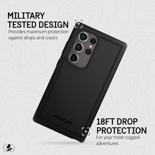 Pelican Voyager - Samsung Galaxy S24 Ultra Case [6.8”] [18ft MIL-STD Drop Protection] [Wireless Charging] Rugged Phone Case for Samsung Galaxy S24 Ultra w/Belt Clip Holster Stand -Anti Scratch - Black - Image 4