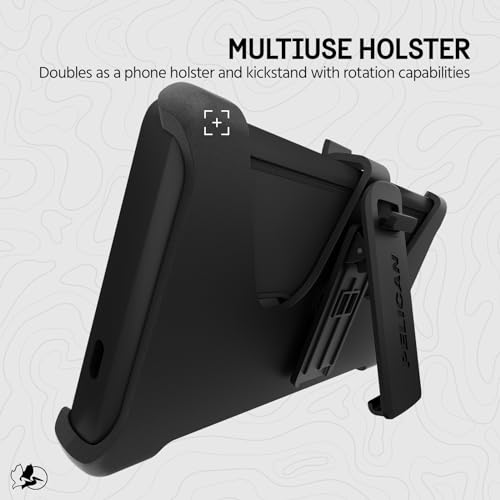 Pelican Voyager - Samsung Galaxy S24 Ultra Case [6.8”] [18ft MIL-STD Drop Protection] [Wireless Charging] Rugged Phone Case for Samsung Galaxy S24 Ultra w/Belt Clip Holster Stand -Anti Scratch - Black - Image 2