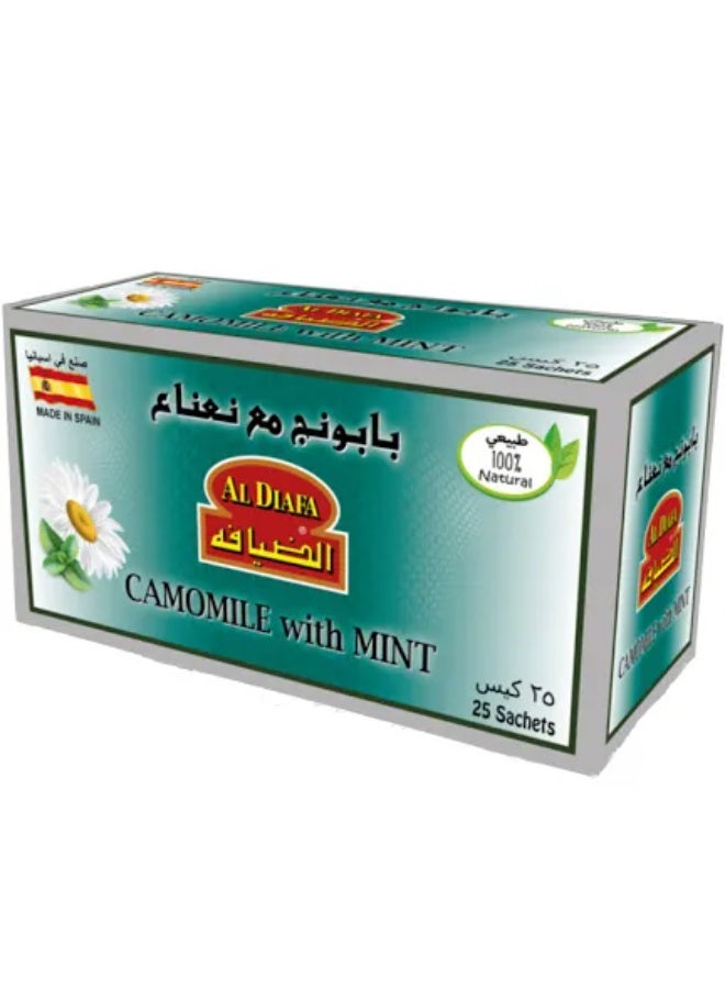 Hospitality Herbs Chamomile with Mint, 25 Sachets (Sealed)