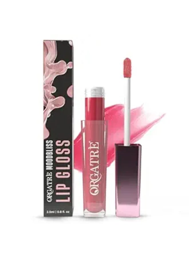 Orgatre Moodbliss Lip Gloss | Instant Shine & Glossy Finish | Hydrating Lip Gloss for  Women | Perfect for Everyday & Party Look | 2.5ml (Red Tones, 2.5 ML) - Image 1