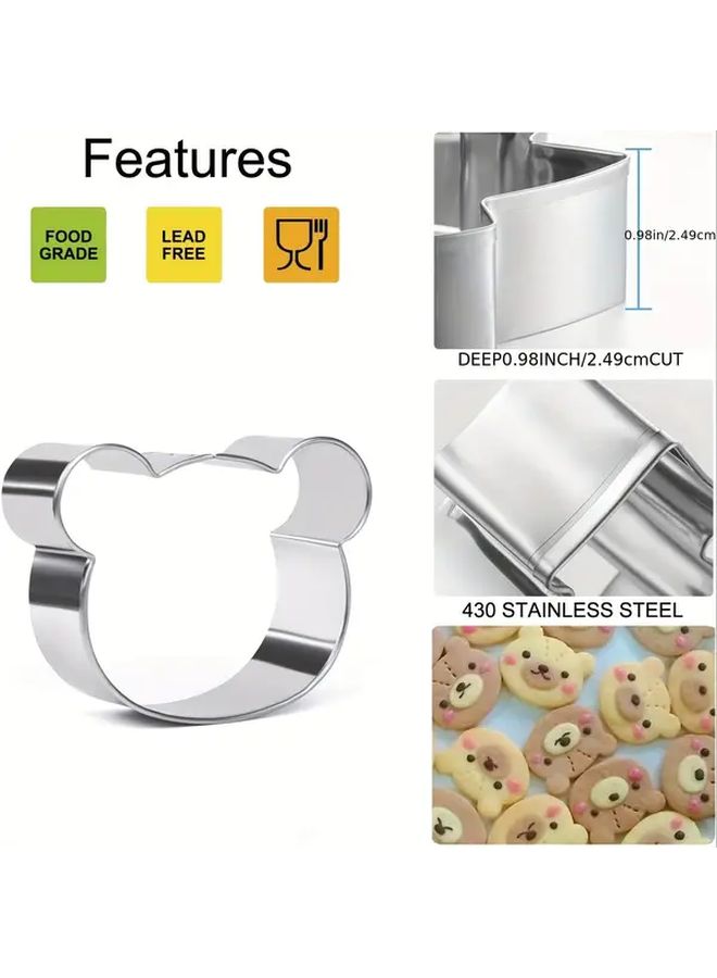 1pc Cartoon Bear Stainless Steel Non Stick Cookie Cutter - Image 1