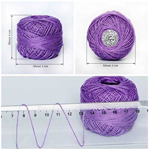 Lewhoo 15 Crochet Thread Balls & 10 Lace Crochet Hooks with Storage Bag, 100% Cotton Thread with 2 Tatting Shutters Tools - Image 3