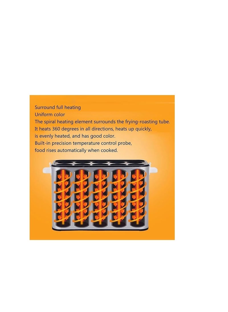 LETWOO - LETWOO Egg Sausage Hot Dog Roll Maker Egg Hamburger Boiler Frying Machine Omelette Master Automatic Electric Commercial 10 Tube Omelette Maker Egg Roll Maker - Image 1