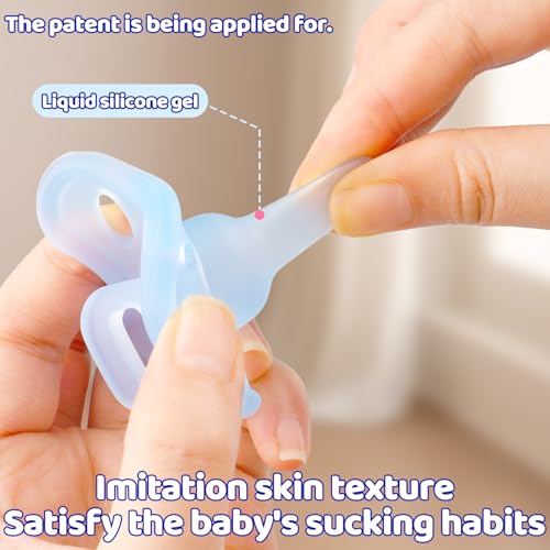 Aoaodbu Baby Medicine Dispenser, Baby Medicine Syringe, 0 months and up Baby Pacifiers, 100% Silicone Pacifiers, BPA-Free (Blue) - Image 5