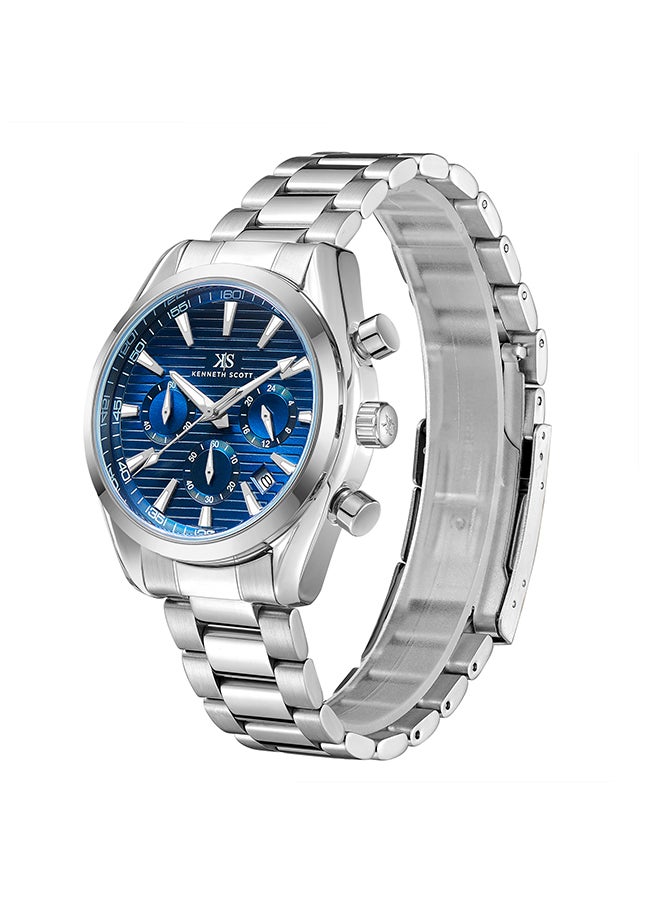 KENNETH SCOTT Kenneth Scott Men's  Navy Blue Dial Chrono & Multi Function Watch - K23150-SBSN  - Image 2