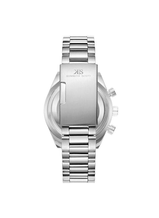 KENNETH SCOTT Kenneth Scott Men's  Navy Blue Dial Chrono & Multi Function Watch - K23150-SBSN  - Image 3