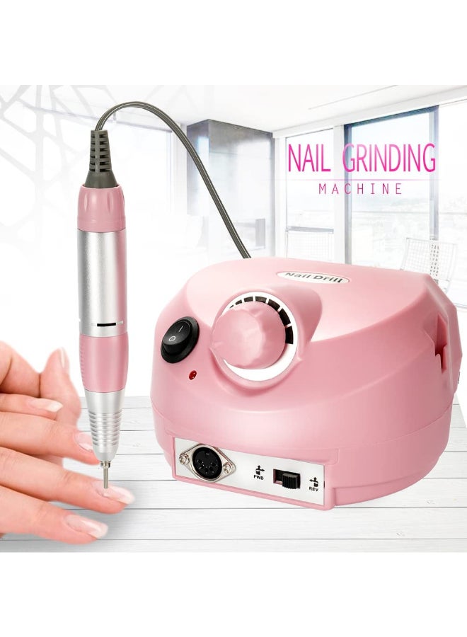 Loquat Professional Electric Drill Machine File Polisher Manicure Kit Pink - Image 4