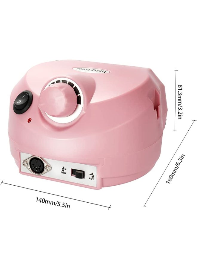 Loquat Professional Electric Drill Machine File Polisher Manicure Kit Pink - Image 2