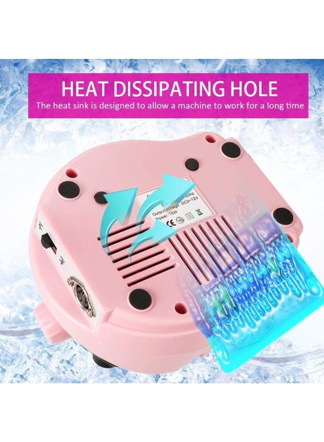 Loquat Professional Electric Drill Machine File Polisher Manicure Kit Pink - Image 5