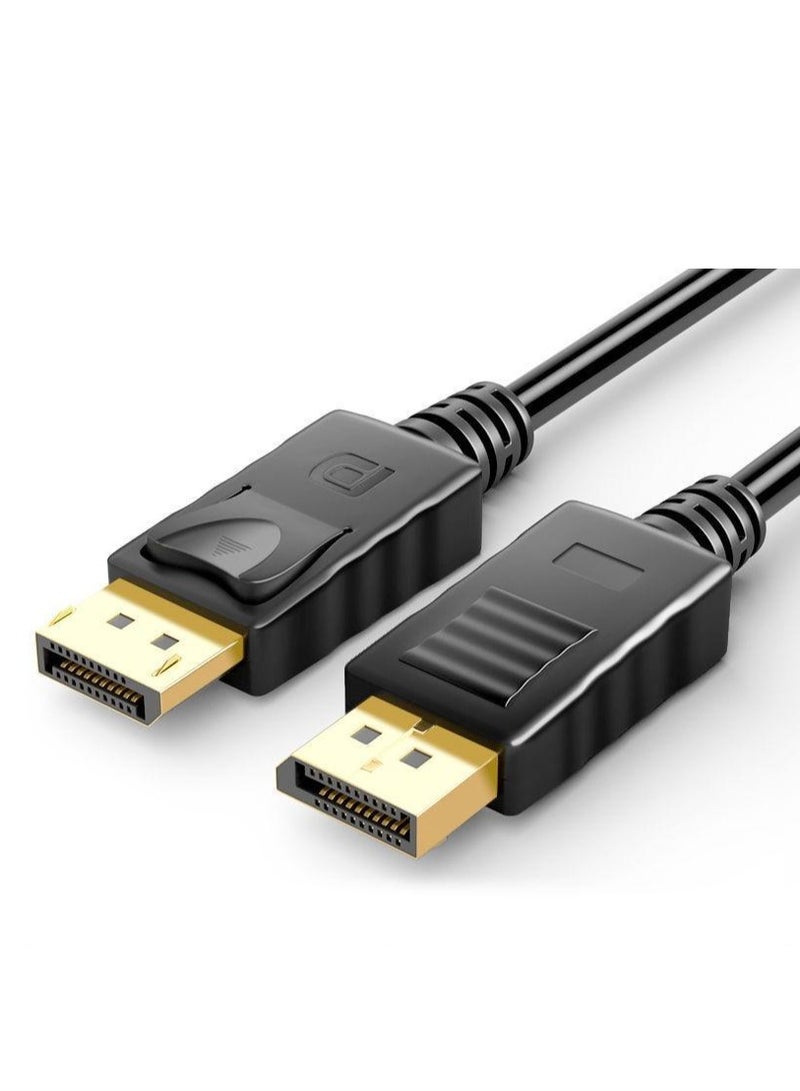 DisplayPort to DisplayPort Cable 1.8M – DP to DP Cable 4K@60Hz Video Cord for Gaming, Laptops, Monitors, Projectors – Support HDR, 2K 144Hz, 1080P 240Hz, Audio & Video Sync, Gold-Plated, Durable PVC – 3D Compatible  - Image 3