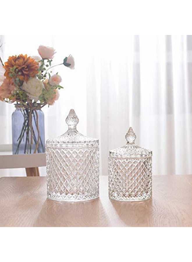 AKDC Glass Candy Dishes Jar  Containers Glass Jars Candy r [2 pieces] - Image 4