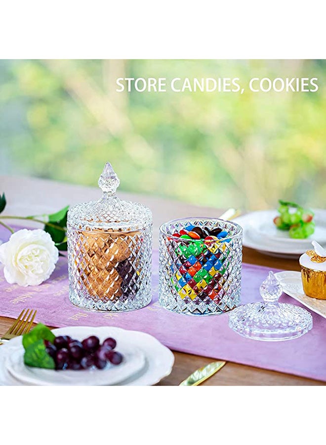 AKDC Glass Candy Dishes Jar  Containers Glass Jars Candy r [2 pieces] - Image 3