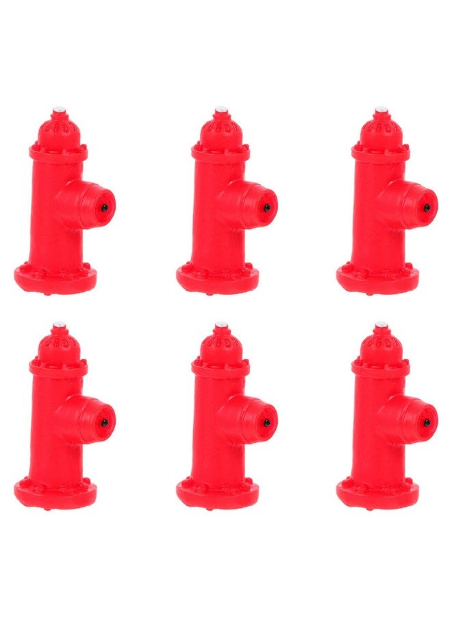 Toyvian 6Pcs Dollhouse Fire Hydrant Mini Resin Fire Hydrant Statue Miniature Dog Pee Post Fireman Gift Firefighting Toy For Doll House Micro Landscape Decor - Image 2