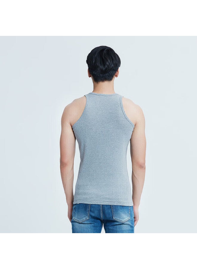 Your Sun Yi Er Shuang 3-pack 100% Cotton Men's Sports Ribbed Slim Fit Tank Top Men's Light Linen Grey Xl175 - Image 1