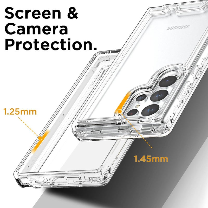 AICase for Samsung Galaxy S25 Ultra Case Clear,Heavy Duty Durable 3-Layer Crystal Transparent [Not Yellowing][Military Grade Drop Protection] Shockproof/DropProof Protective for S25 Ultra 6.9" 2025_1 - Image 5