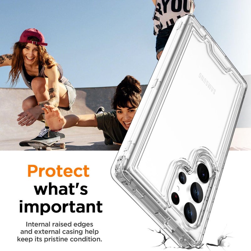 AICase for Samsung Galaxy S25 Ultra Case Clear,Heavy Duty Durable 3-Layer Crystal Transparent [Not Yellowing][Military Grade Drop Protection] Shockproof/DropProof Protective for S25 Ultra 6.9" 2025_1 - Image 3