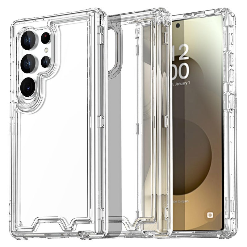 AICase for Samsung Galaxy S25 Ultra Case Clear,Heavy Duty Durable 3-Layer Crystal Transparent [Not Yellowing][Military Grade Drop Protection] Shockproof/DropProof Protective for S25 Ultra 6.9" 2025_1 - Image 1