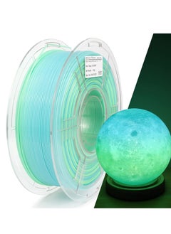 Gradient Translucent PETG 3D Printer Filament, PETG Filament 1.75mm, Color Change Filament PETG Blue & Green, Multicolor Filament PETG 1.75mm 1Kg Spool for Most 3D Printers
