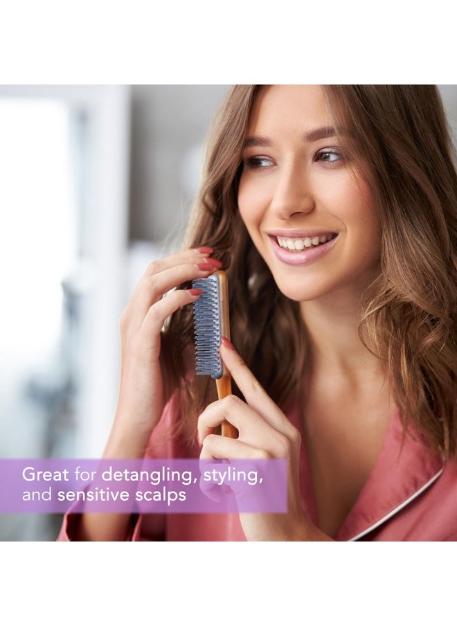 Allegro Combs Scalpcaress Hair Brushes For Women Mens Brush Children Detangler Brush For Curly Hair Curly Hair Brush Slick Back Hair Brush (Browm Medium)  - Image 3