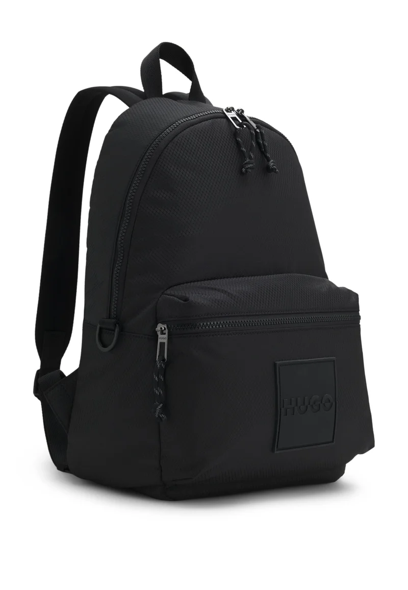 HUGO Ripstop backpack with split-logo patch