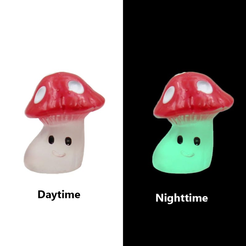 Wallertree Mushroom Hinge Head Home Decoration Set of 6 - Glow in The Dark Hinge Heads Decorative Topper - Magnetic Hinge Head Toppers - Image 3