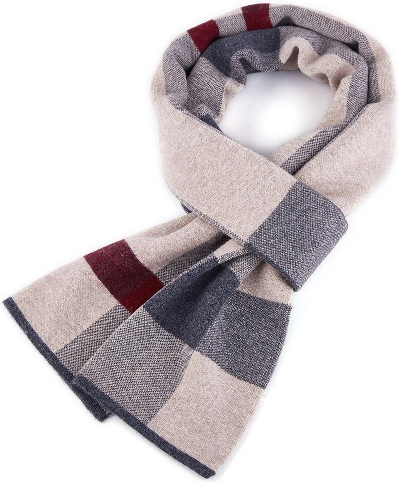 IONA Men's Winter Cashmere Feel Australian Wool Soft Warm Knitted Scarf - Image 5