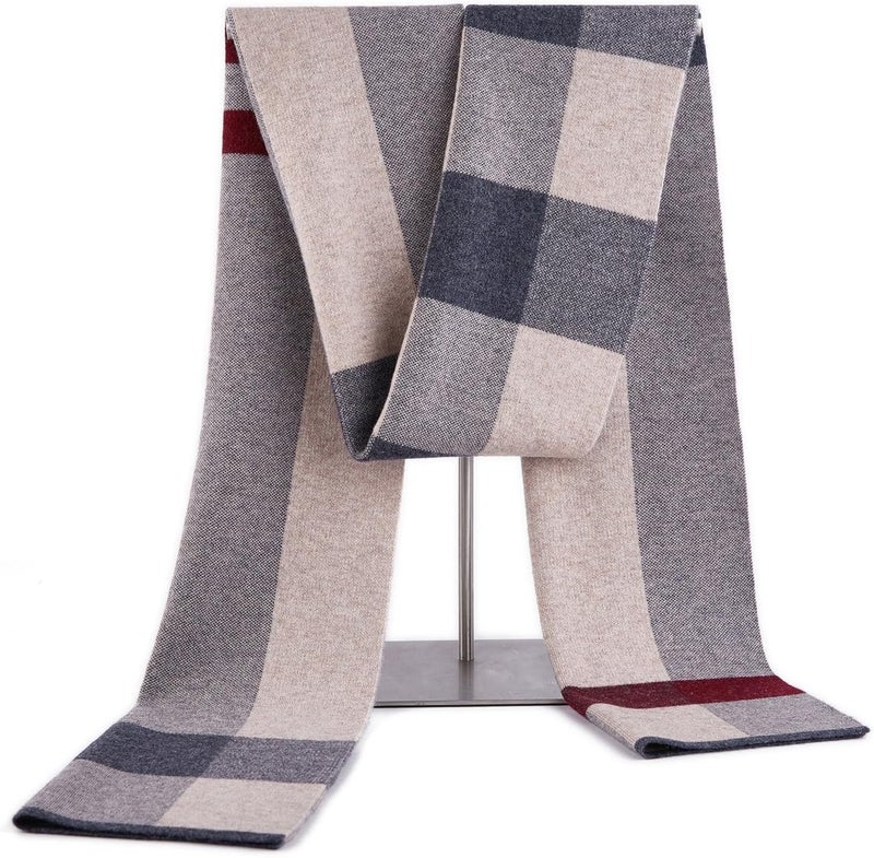IONA Men's Winter Cashmere Feel Australian Wool Soft Warm Knitted Scarf - Image 4