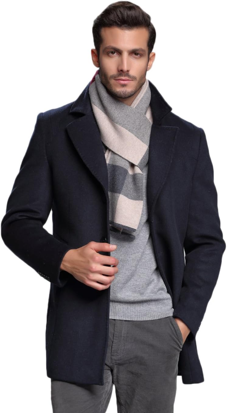 IONA Men's Winter Cashmere Feel Australian Wool Soft Warm Knitted Scarf - Image 2