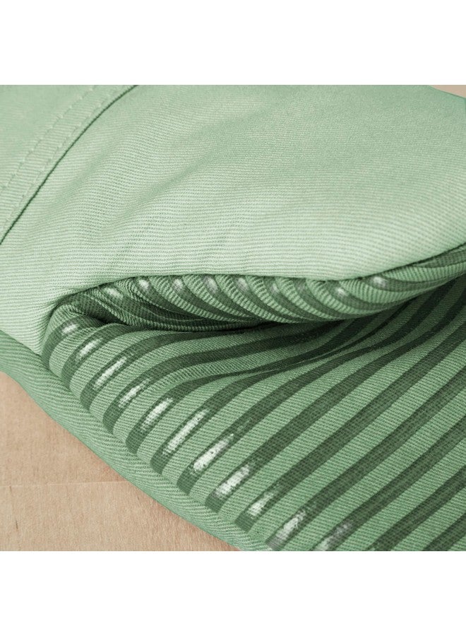 KitchenAid Beacon Two-Tone Non-Slip Mini Oven Mitt Set, Pistachio/Graphite Green, 5.5"x8", 2 Piece - Image 2