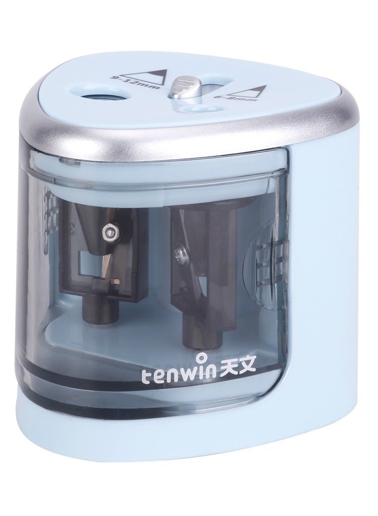 2-Holes Electric Pencil Sharpener Silver