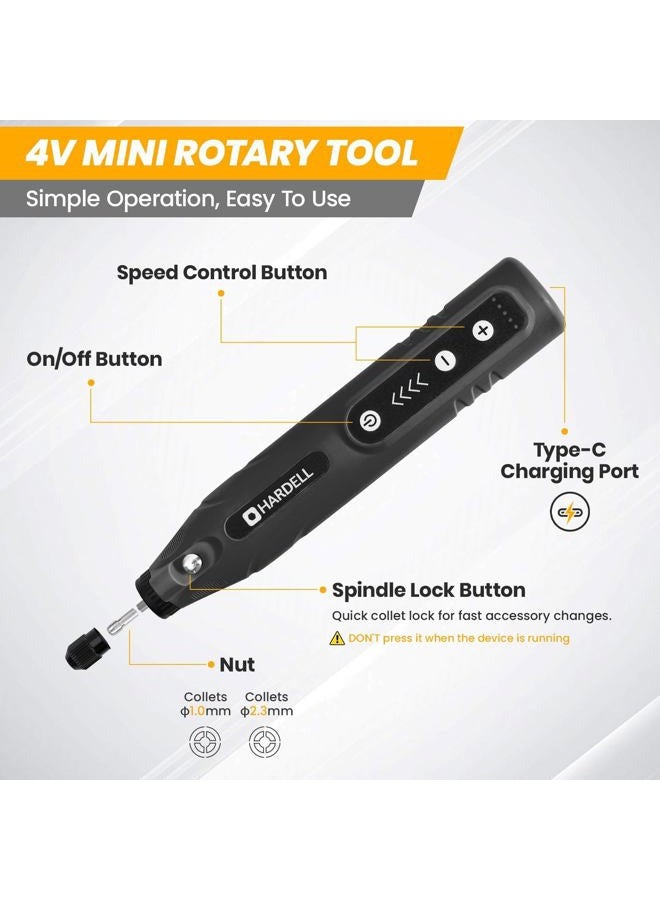 HARDELL 4v rotary tool with 35pcs accessories(black) - Image 2