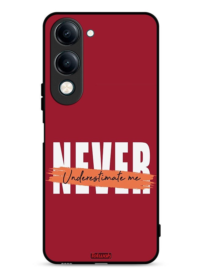 Tolwak vivo Y29s Protective Case Cover Never Underestimate Me - Image 1