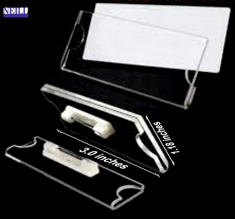 Neill® Acrylic Name Badge Holders, Size 1.18"x 3.0", Pack of 50Pcs, Clear Label Holders, Printable Paper Inserts Name Badge Holder Custom Name Tag Clear/Transparent - Image 3