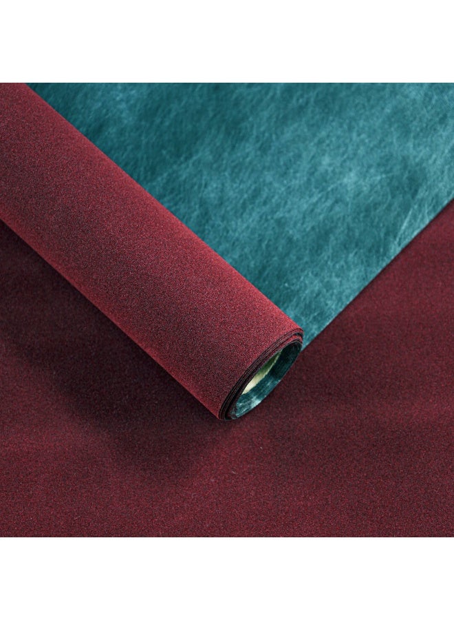 Si Bonne Premium Velvet Burgundy Gift Wrap Roll 53 cm x 6 Yards - Image 1