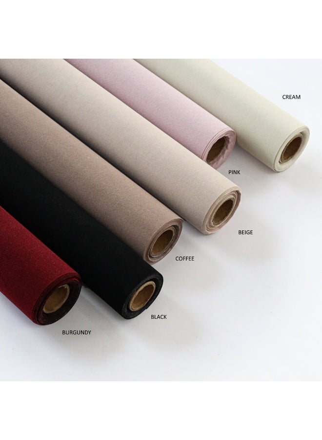 Si Bonne Premium Velvet Burgundy Gift Wrap Roll 53 cm x 6 Yards - Image 3