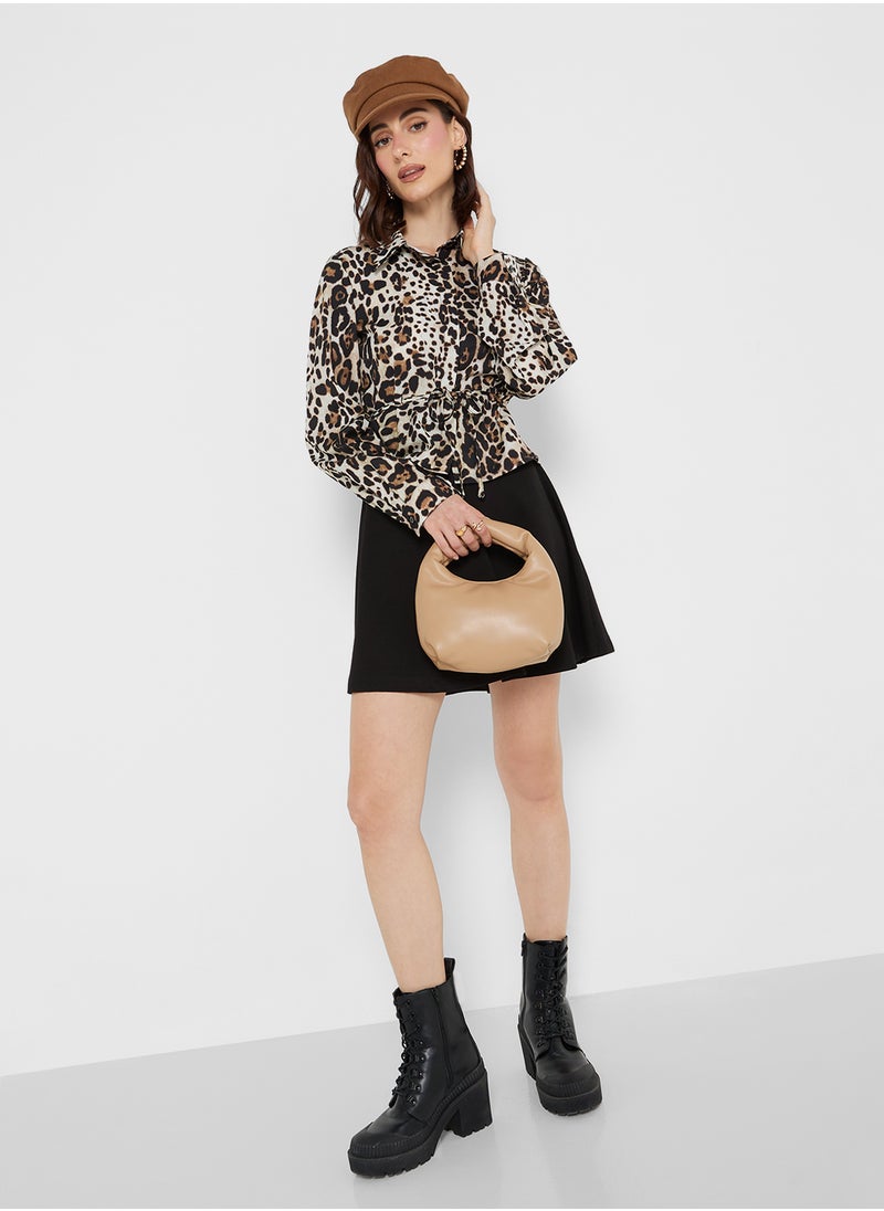 Ginger - Leopard Print Fitted Shirt - Image 1