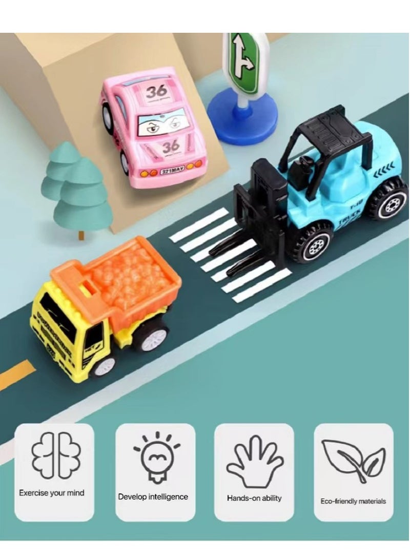 general 24 Pieces Mini Vehicles Pull Back Cars Toys Set,City Cars and Trucks Toy Mini Model Vehicles Set for Toddlers, Boys, Girls’ Educational Play Party Favors, Birthday Gift - Image 2