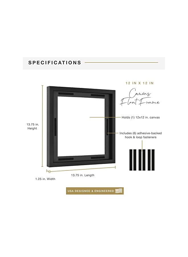 MCS إطار 12x12 بوصة لتركيب اللوحات المكتملة، أسود (47391) - Image 3