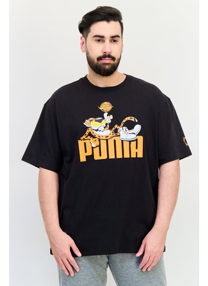 PUMA Puma x Cheetos Men Sportswear Fit Short Sleeves Outdoor T-shirt, Black  - Image 1