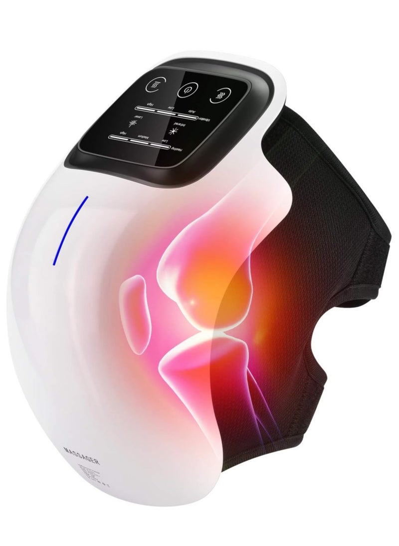 ELTRAZONE Cordless Knee Massager, FDA Registered, Infrared Heat and Vibration Knee Pain Relief for Swelling Stiff Joints, Stretched Ligament and Muscles Injuries, August 2022 Longer Knee Straps  - Image 1