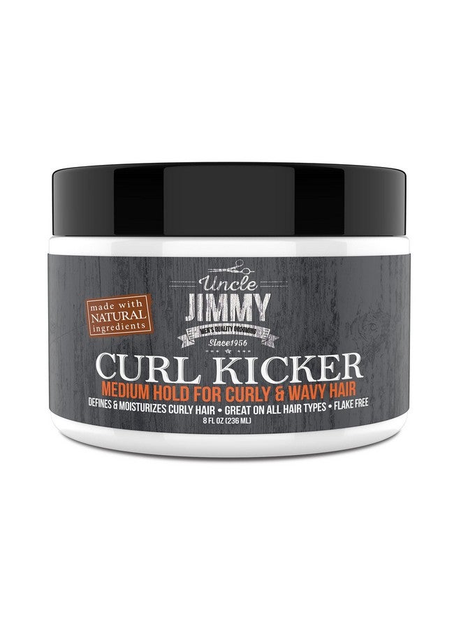 Uncle Jimmy Curl-Kicker Hair Cream for Men - Medium Hold Forming Cream - Flake Free Hair Styling Cream with Black Seed Oil and Honey 8 Fl Oz - Image 1