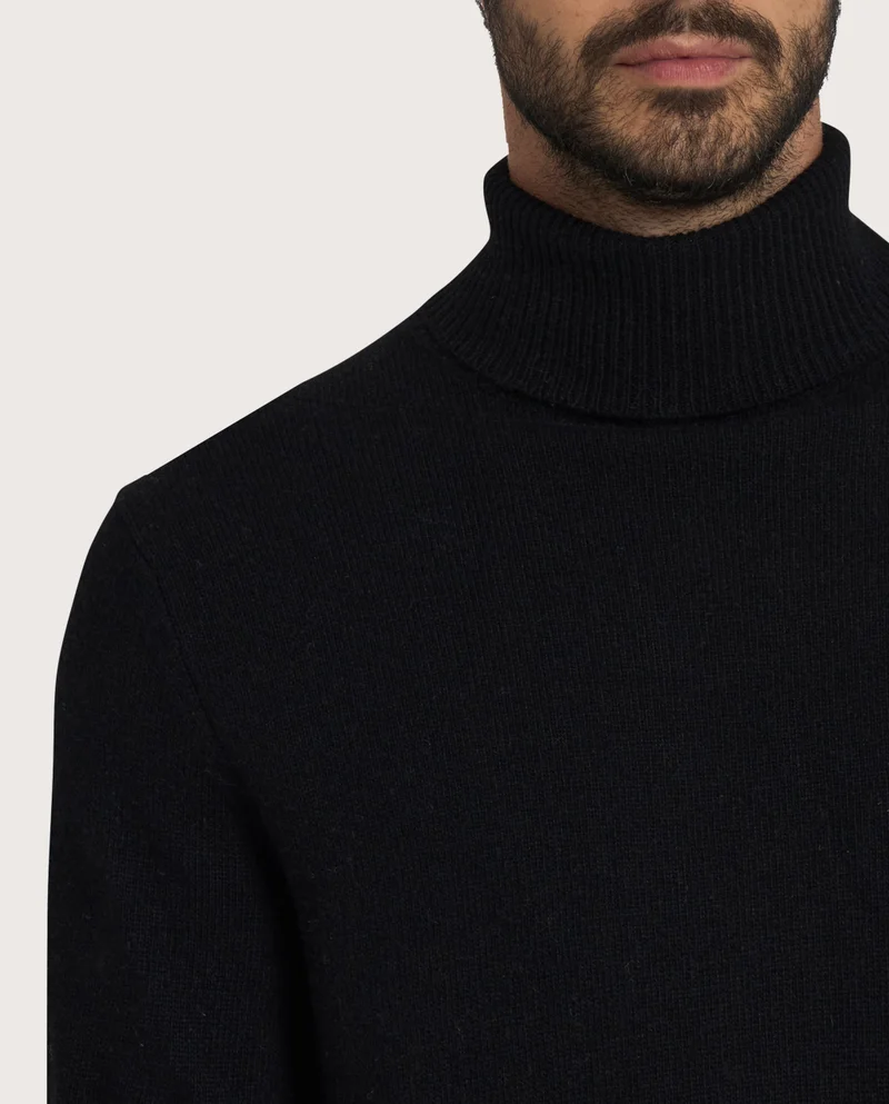 كاميتشسما Black cashmere blend turtleneck Jumper