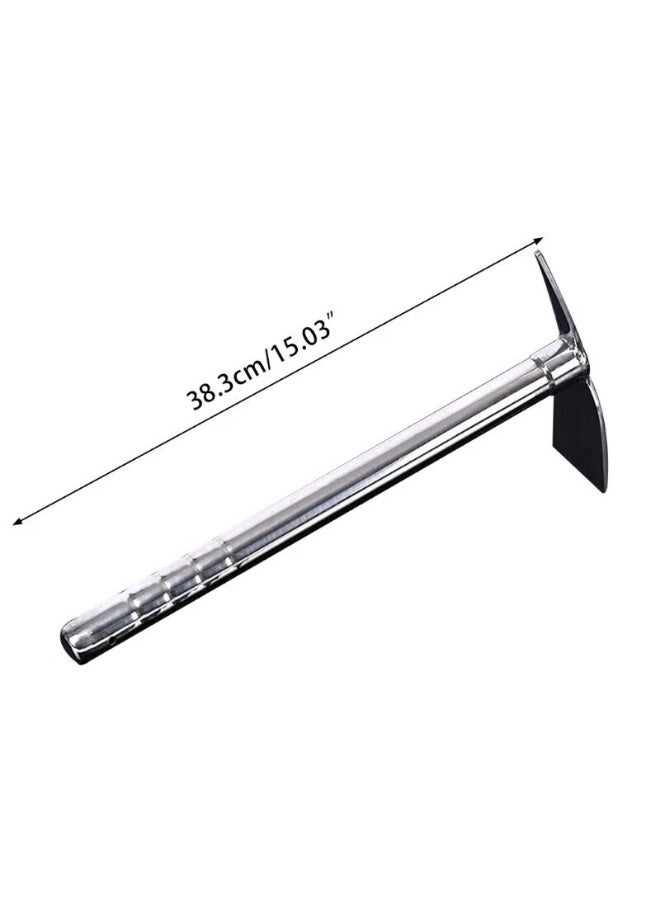 Stainless steel garden tool, multi-purpose axe for digging, weeding, and scraping, silver color - Image 3