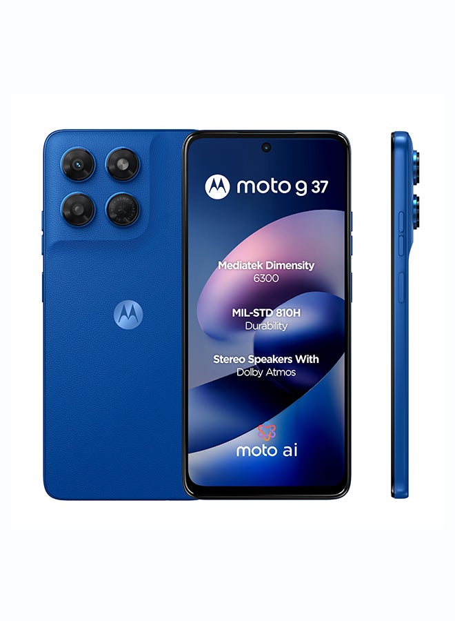 موتورولا Moto G37  Dual SIM  5.5G PANTONE Nautical Blue 4GB RAM 128GB - Middle East Version - Image 1