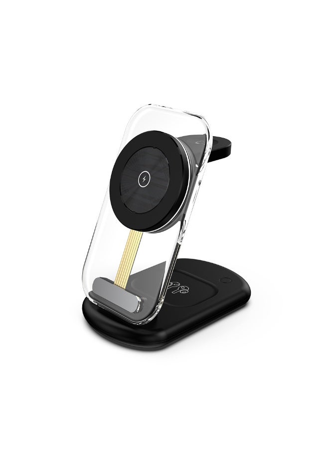 general Transparent Foldable Magnetic 3-in-1 Wireless Fast Charger for iPhone 16/15/14/13/12, Apple Watch, and AirPods - Image 5